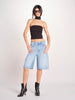 top bustier con collo