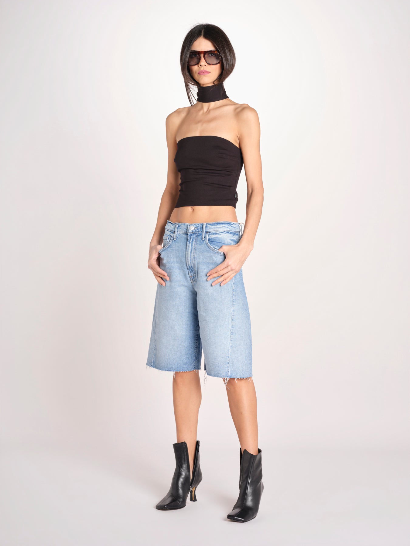 top bustier con collo VIVIAN NERO undress code 