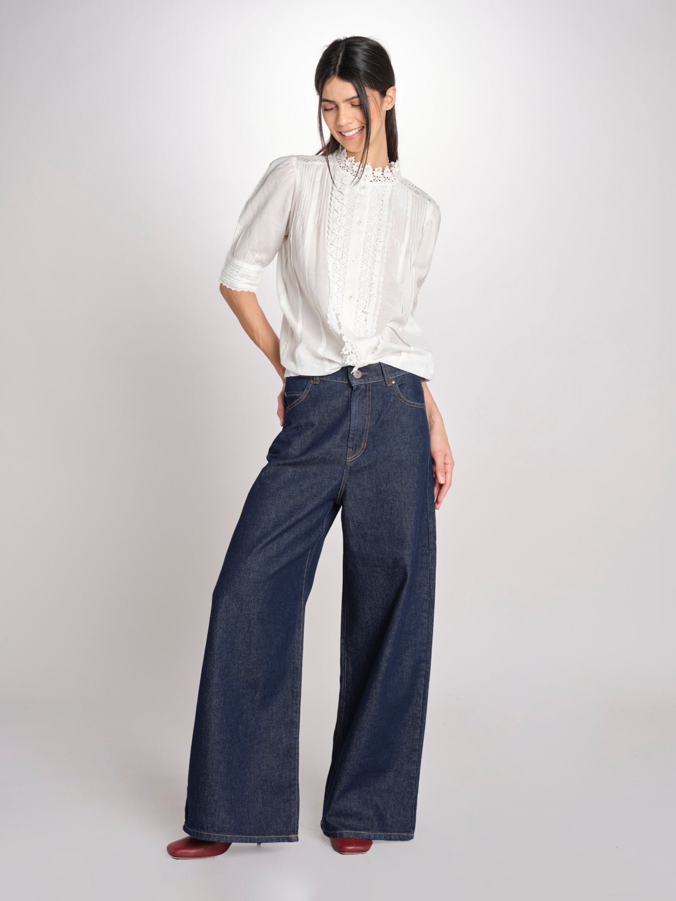 camicia con ricami ARSENENO 2HVA27-V09783 BLANC vanessa bruno 