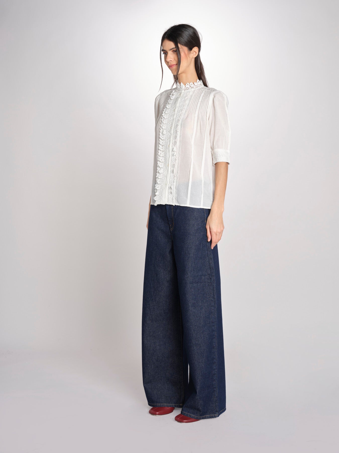 camicia con ricami ARSENENO 2HVA27-V09783 BLANC vanessa bruno 
