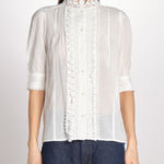 camicia con ricami ARSENENO 2HVA27-V09783 BLANC vanessa bruno 