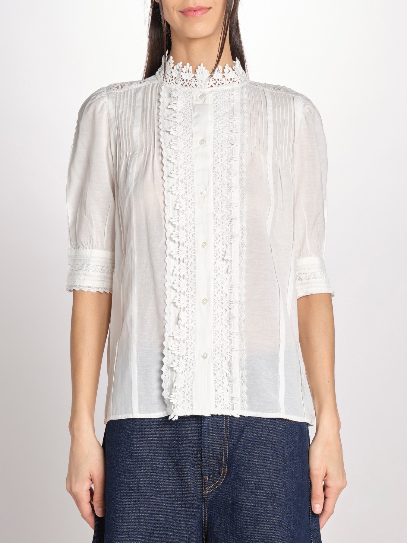 camicia con ricami ARSENENO 2HVA27-V09783 BLANC vanessa bruno 