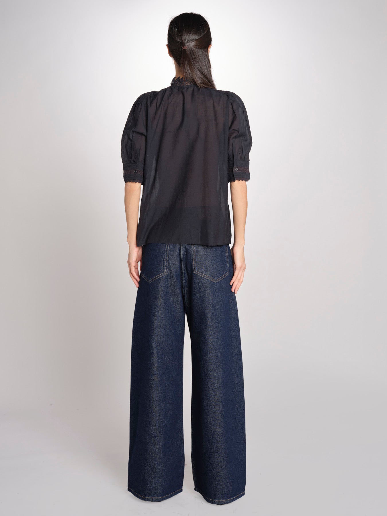 Camicia con ricami ARSENENO 2HVA27-V09783 NOIR vanessa bruno 