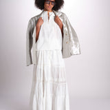 gonna in voille e pizzo CARAVELLE 6EVA53-V07316 BLANC vanessa bruno 