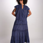 gonna in voille e pizzo CARAVELLE 6EVA53-V07316 ENCRE vanessa bruno 