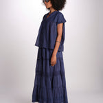 gonna in voille e pizzo CARAVELLE 6EVA53-V07316 ENCRE vanessa bruno 