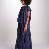 gonna in voille e pizzo CARAVELLE 6EVA53-V07316 ENCRE vanessa bruno 