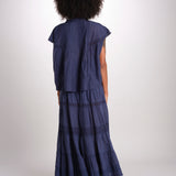 gonna in voille e pizzo CARAVELLE 6EVA53-V07316 ENCRE vanessa bruno 