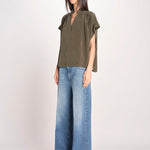 camicia over in seta CORY 4HVA77-V09005 KAKI vanessa bruno 