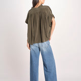 camicia over in seta CORY 4HVA77-V09005 KAKI vanessa bruno 