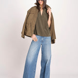 camicia over in seta CORY 4HVA77-V09005 KAKI vanessa bruno 