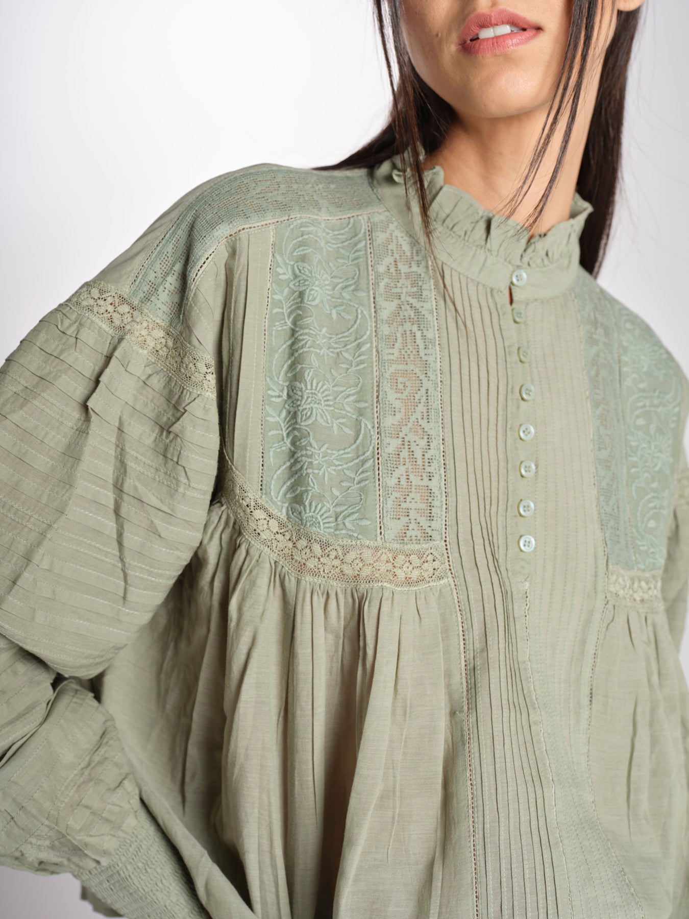 Camicia con ricami nervature DAHALIA 2HVA27-V09771 AMANDE vanessa bruno 