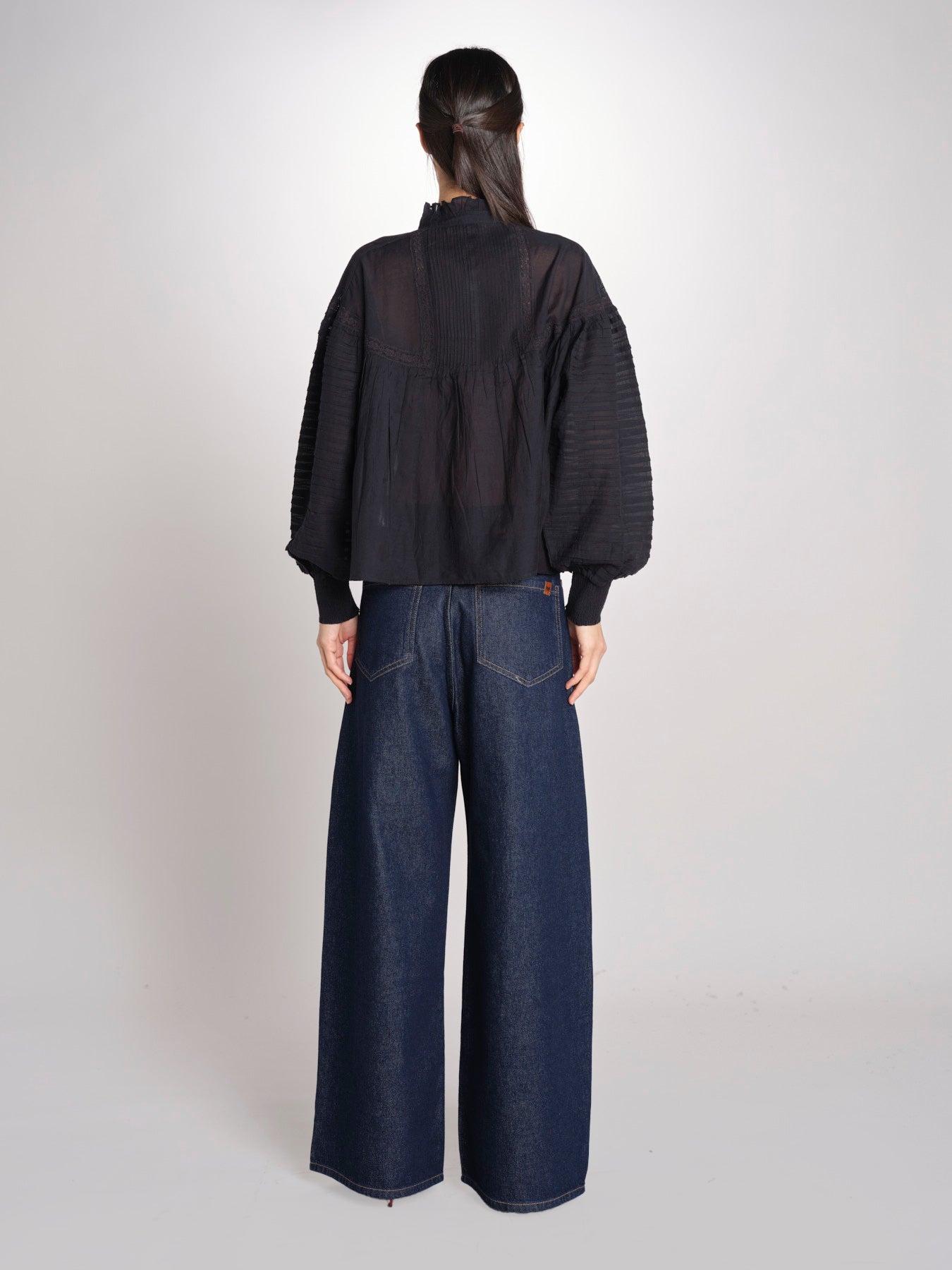 Camicia con nervature DAHALIA 2HVA27-V09771 NOIR vanessa bruno 
