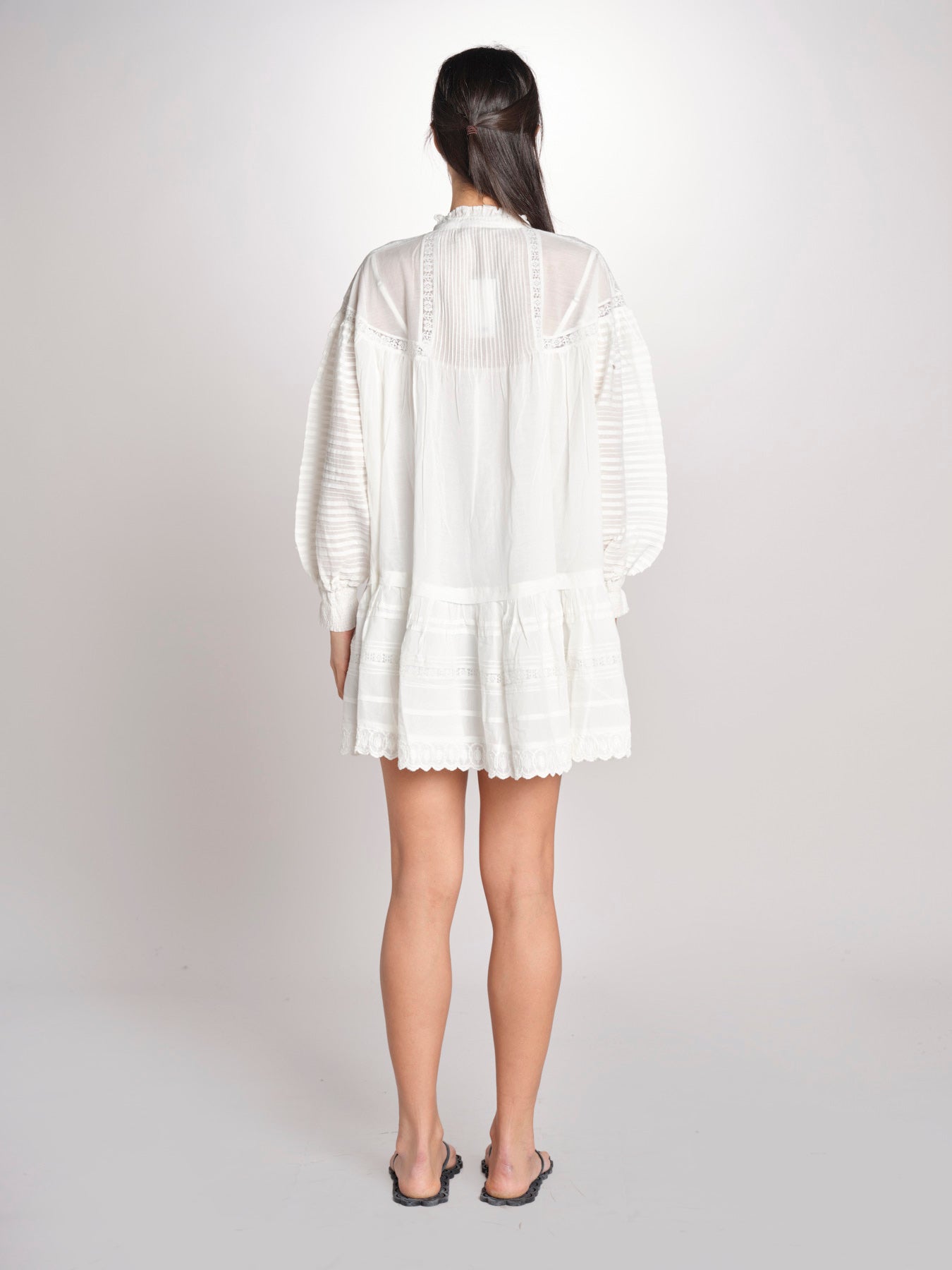 abito con ricami e nervature DIANE  2HVA27-V08718 BLANC vanessa bruno 