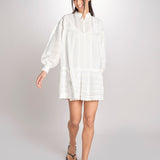 abito con ricami e nervature DIANE  2HVA27-V08718 BLANC vanessa bruno 