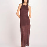 ETTA abito lungo s/m maglia ETTA 5EVC18 MORO vanessa bruno 