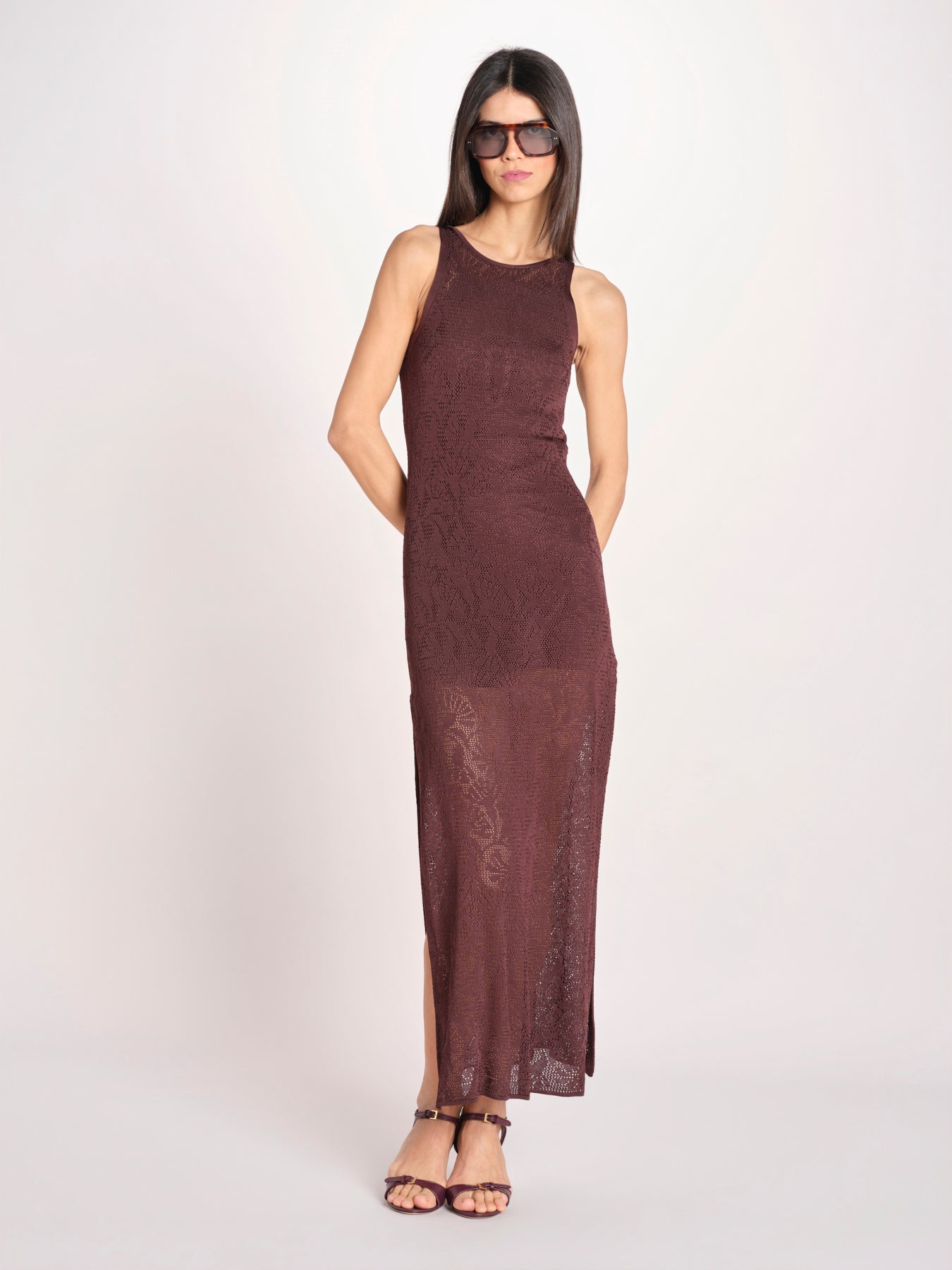 ETTA abito lungo s/m maglia ETTA 5EVC18 MORO vanessa bruno 