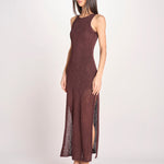 ETTA abito lungo s/m maglia ETTA 5EVC18 MORO vanessa bruno 