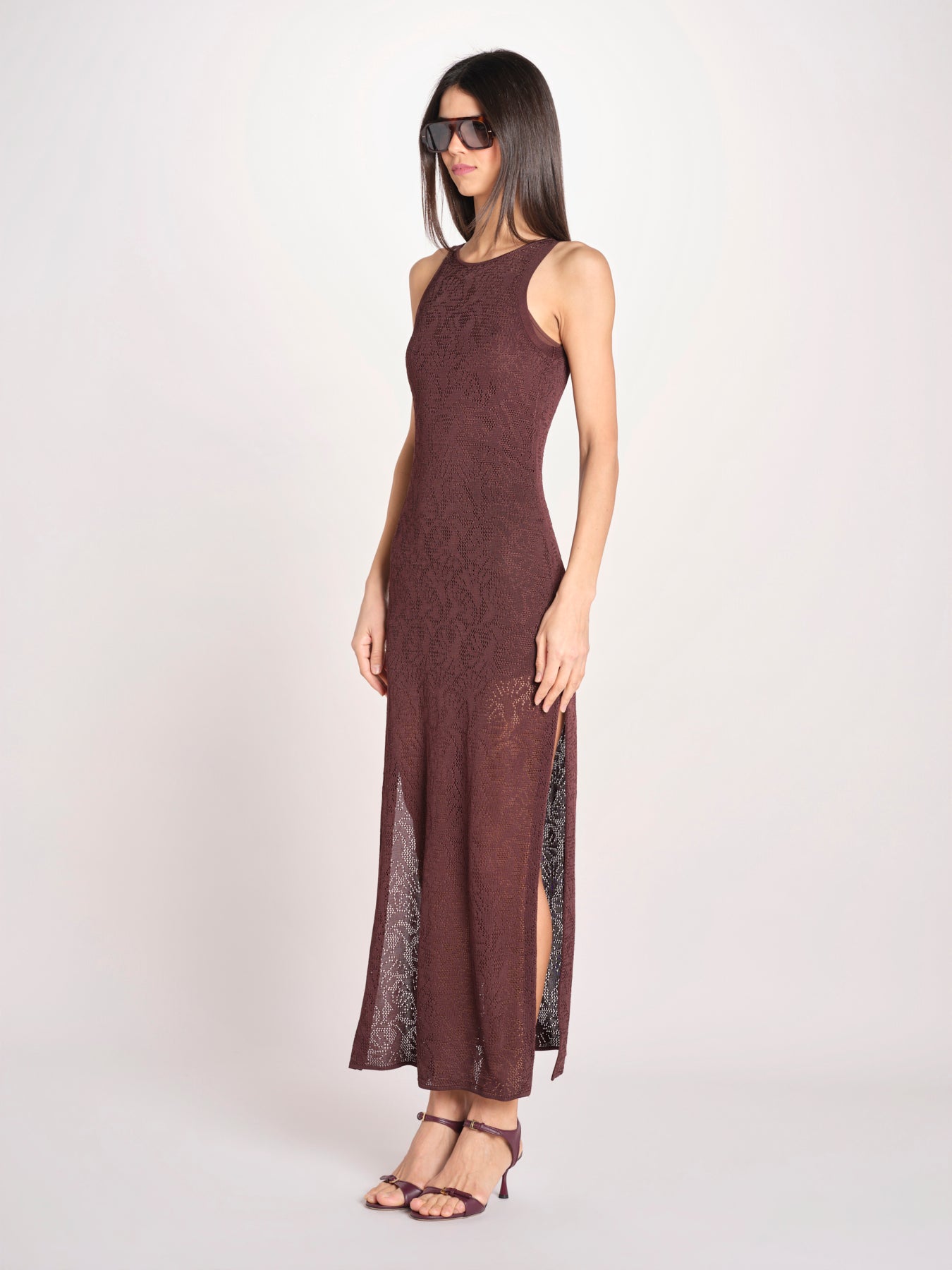 ETTA abito lungo s/m maglia ETTA 5EVC18 MORO vanessa bruno 