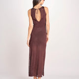ETTA abito lungo s/m maglia ETTA 5EVC18 MORO vanessa bruno 