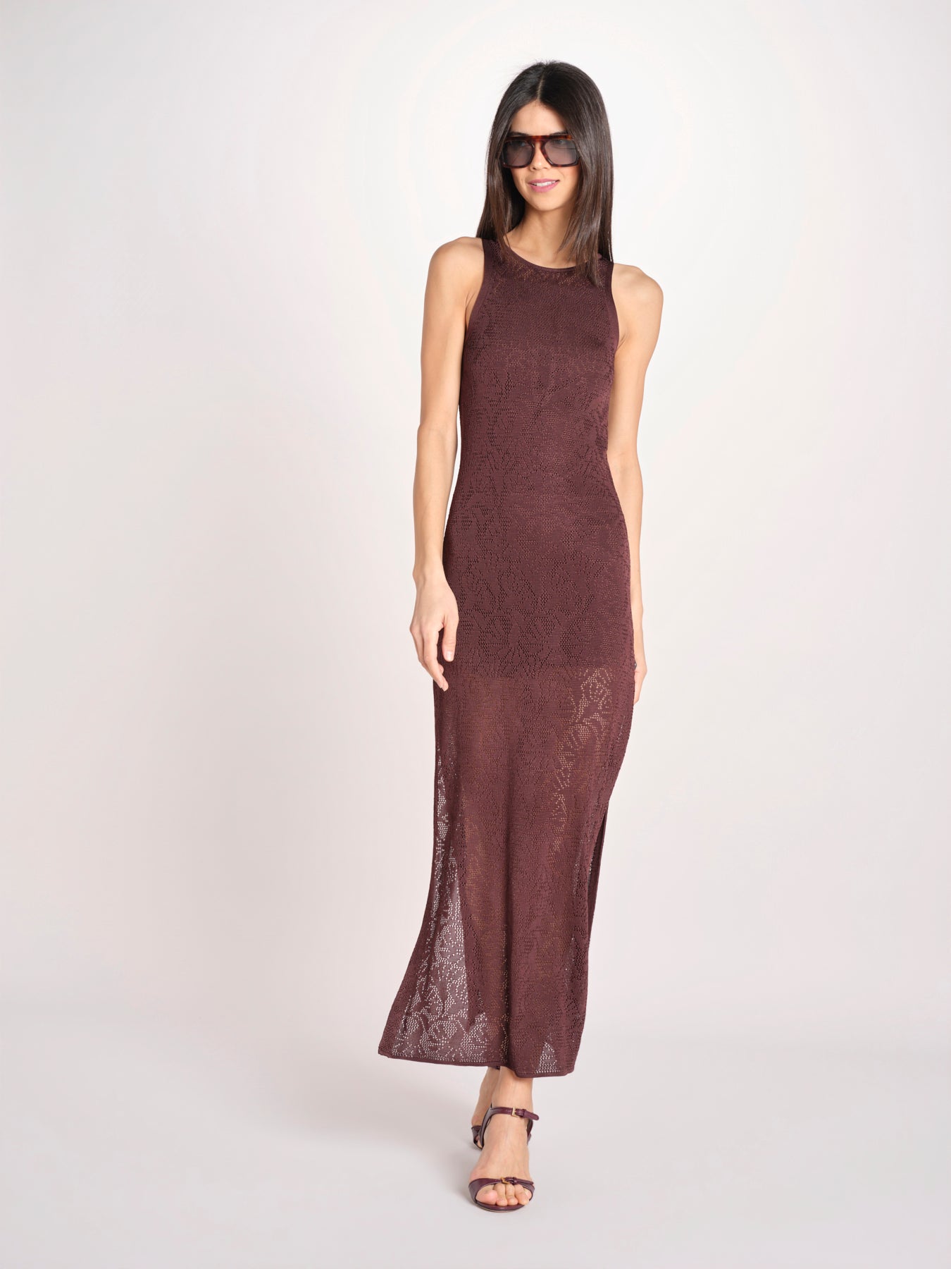 ETTA abito lungo s/m maglia ETTA 5EVC18 MORO vanessa bruno 