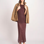 ETTA abito lungo s/m maglia ETTA 5EVC18 MORO vanessa bruno 