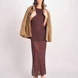 ETTA abito lungo s/m maglia ETTA 5EVC18 MORO vanessa bruno 