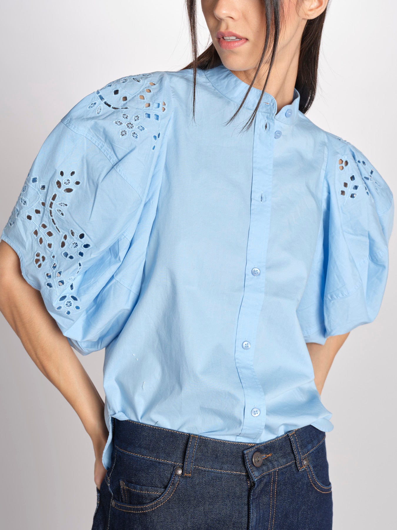 Camicia intarsio FELICE 6eva04-V09829 AZUR vanessa bruno 