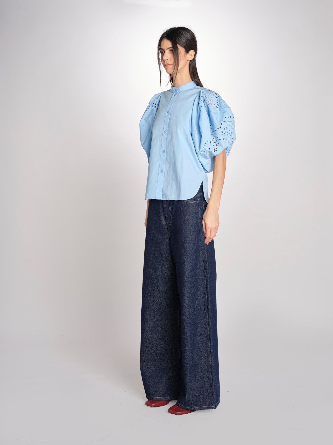 Camicia intarsio FELICE 6eva04-V09829 AZUR vanessa bruno 