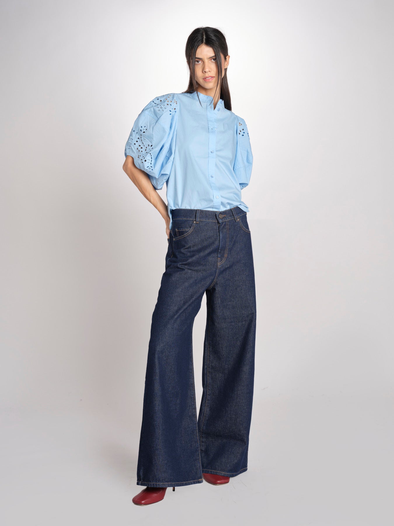 Camicia intarsio FELICE 6eva04-V09829 AZUR vanessa bruno 
