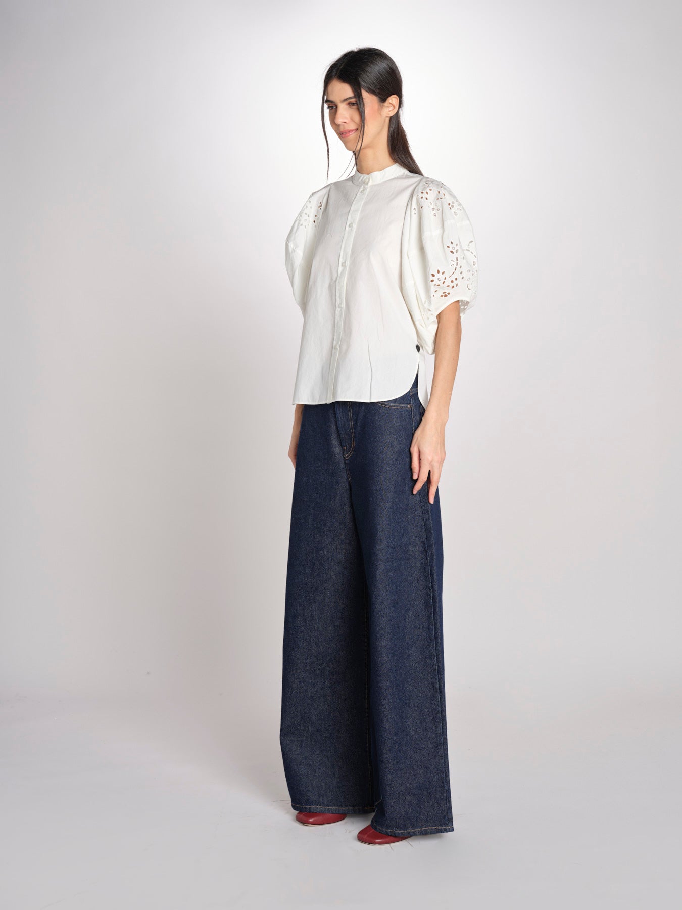 Camicia intarsio FELICE 6eva04-V09829 ECRU vanessa bruno 