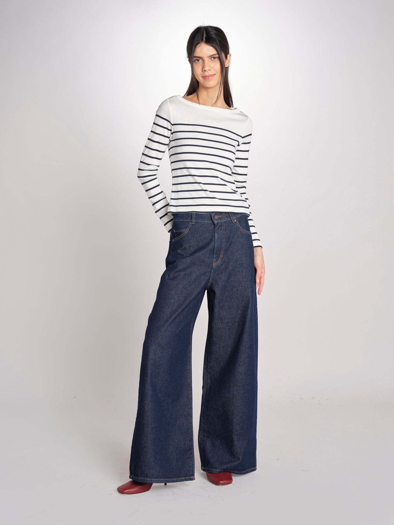 T-shirt a righe GABY 6EVB05-V13744 ECRU MARINE vanessa bruno 