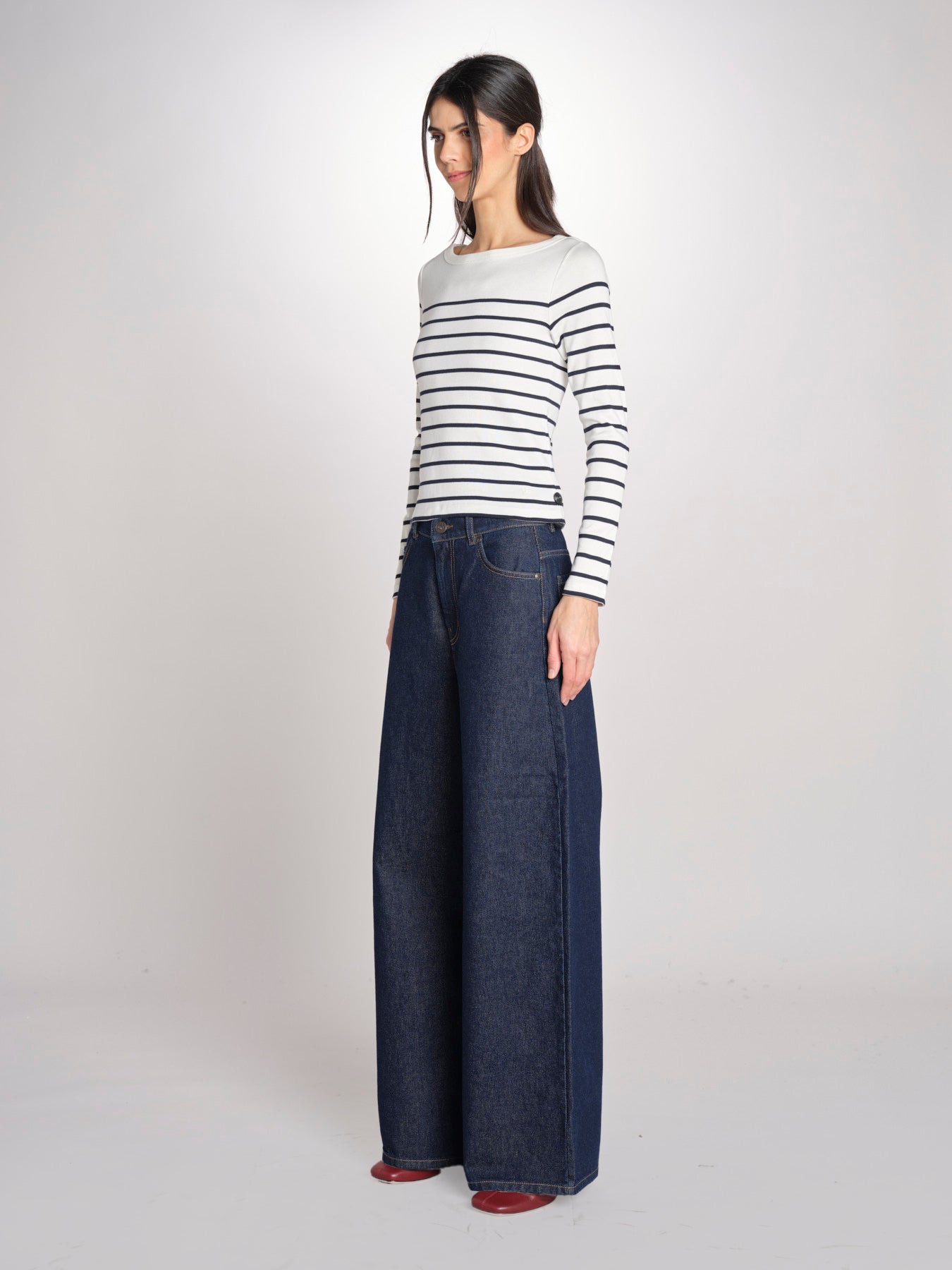 T-shirt a righe GABY 6EVB05-V13744 ECRU MARINE vanessa bruno 