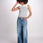 top a righe GAIA 6EVB01-V13745 ECRU vanessa bruno 