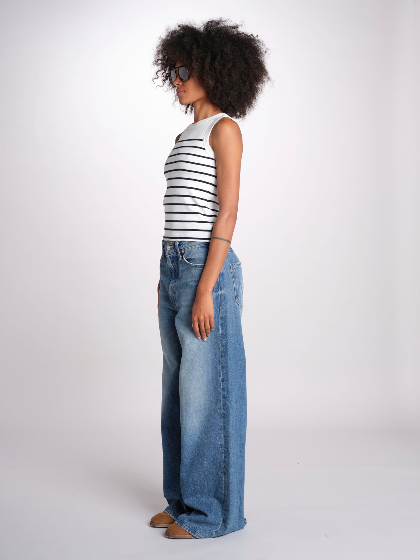 top a righe GAIA 6EVB01-V13745 ECRU vanessa bruno 