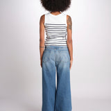 top a righe GAIA 6EVB01-V13745 ECRU vanessa bruno 