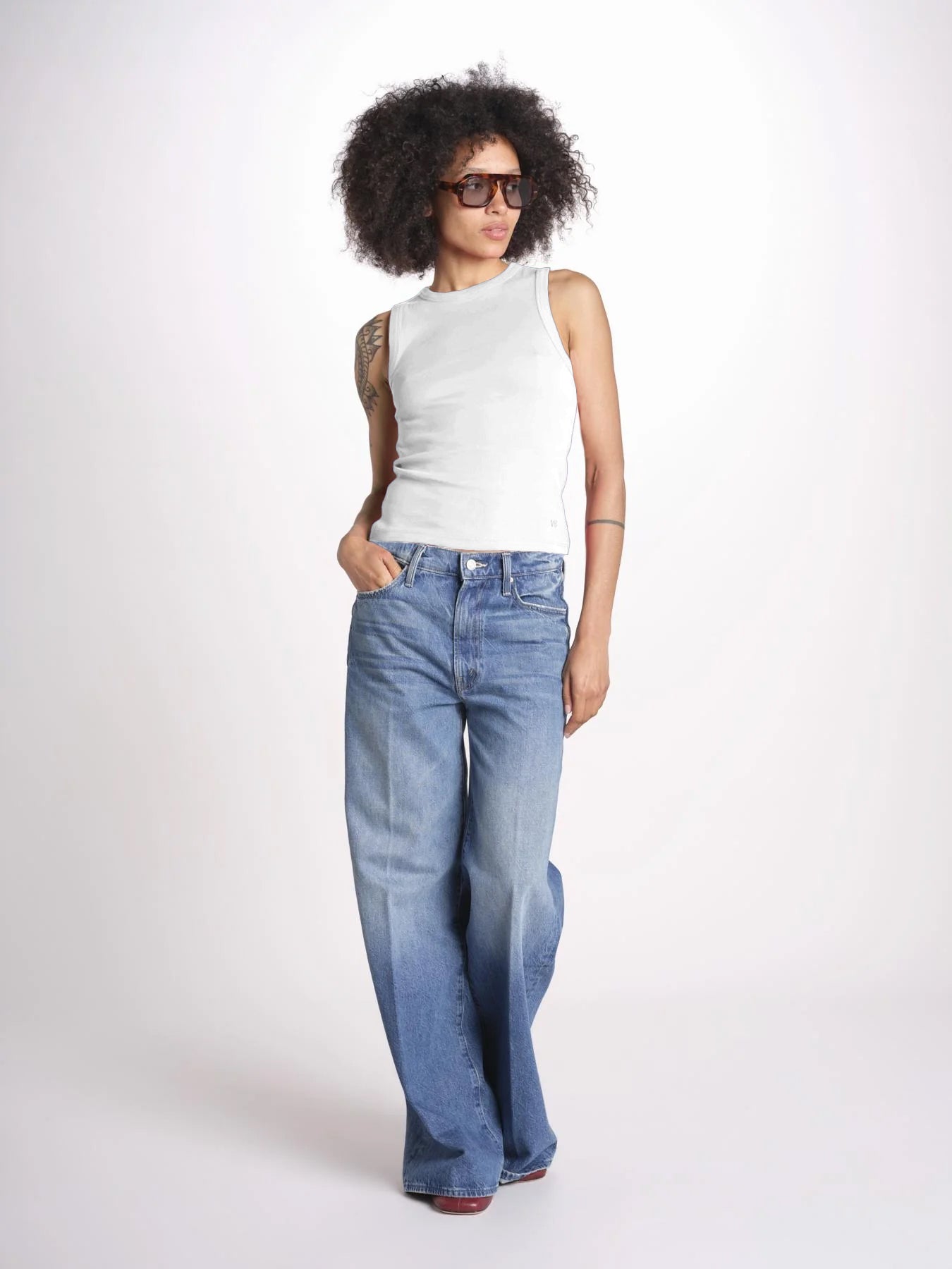 Top a costine GAIA 6EVB05-V13745 ECRU vanessa bruno 