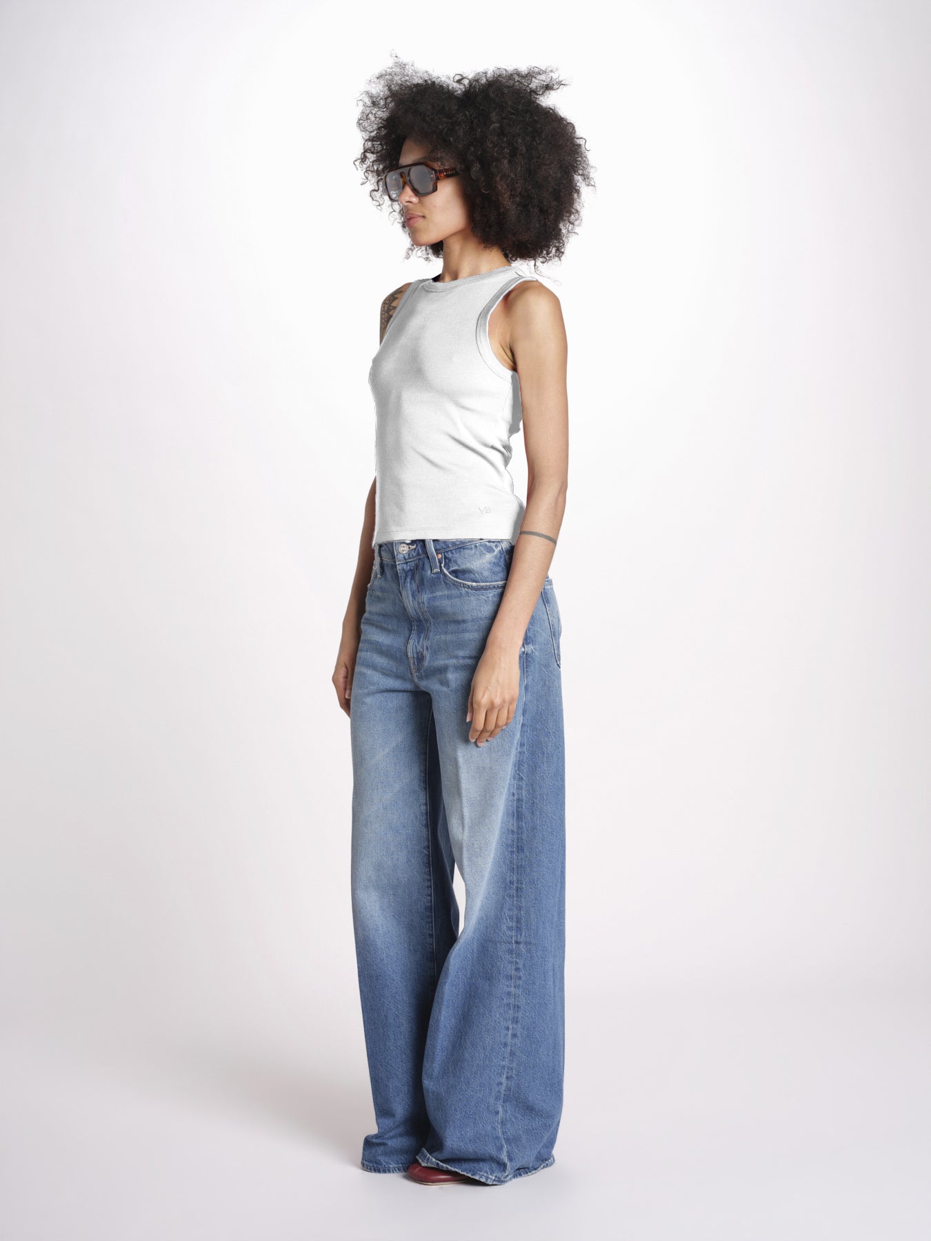 Top a costine GAIA 6EVB05-V13745 ECRU vanessa bruno 