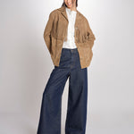 Giacca con frange GALEN 6EVH01-V03748 ARGILE vanessa bruno 