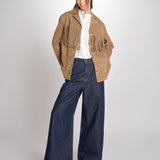 Giacca con frange GALEN 6EVH01-V03748 ARGILE vanessa bruno 