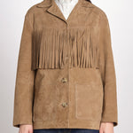 Giacca con frange GALEN 6EVH01-V03748 ARGILE vanessa bruno 
