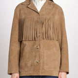 Giacca con frange GALEN 6EVH01-V03748 ARGILE vanessa bruno 