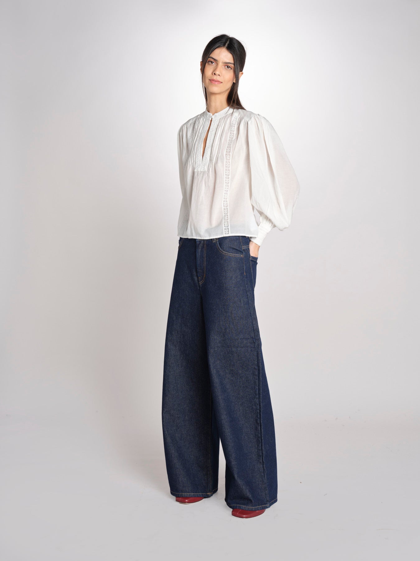 Camicia voille GANIA 2HVA27-V09847 BLANC vanessa bruno 