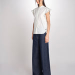 Camicia intarsio maniche alette GIFTY 6EVA04-V09857 ECRU vanessa bruno 
