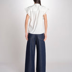 Camicia intarsio maniche alette GIFTY 6EVA04-V09857 ECRU vanessa bruno 