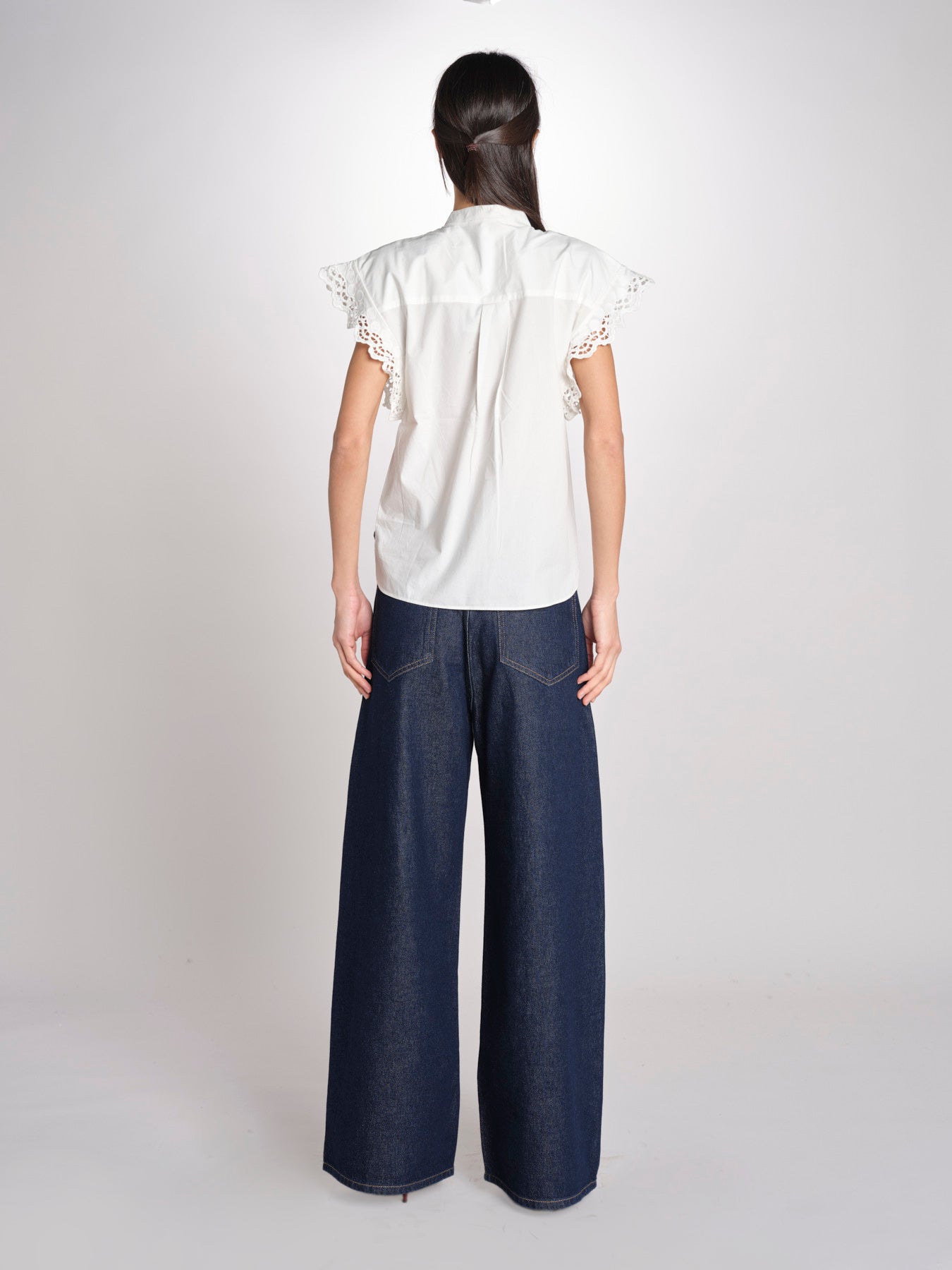 Camicia intarsio maniche alette GIFTY 6EVA04-V09857 ECRU vanessa bruno 
