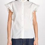 Camicia intarsio maniche alette GIFTY 6EVA04-V09857 ECRU vanessa bruno 