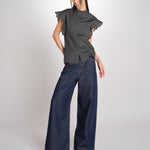 Camicia intarsio maniche alette GIFTY 6EVA04-V09857 ORAGE vanessa bruno 