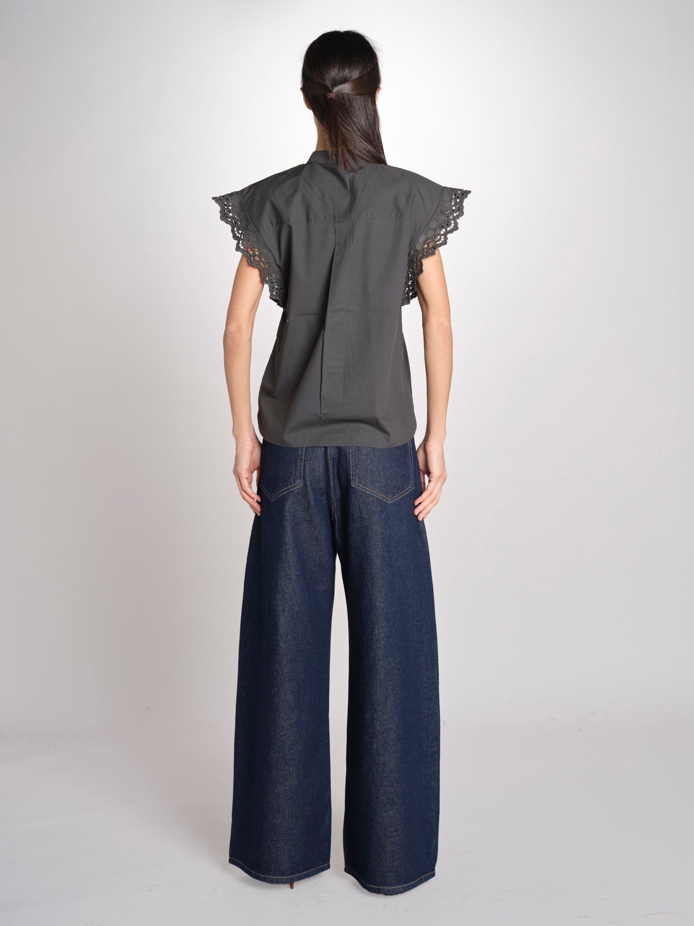Camicia intarsio maniche alette GIFTY 6EVA04-V09857 ORAGE vanessa bruno 