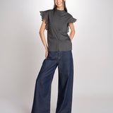 Camicia intarsio maniche alette GIFTY 6EVA04-V09857 ORAGE vanessa bruno 